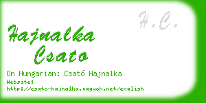 hajnalka csato business card